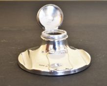 A WALKER & HALL SILVER CAPSTAN INKWELL.Sheffield 1910.