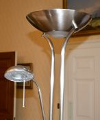 A MODERN CHROME UP-LIGHTER.