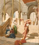 Frank William Warwick Topham (1838-1924) British, 'Preparing for the Festival' with Spanish