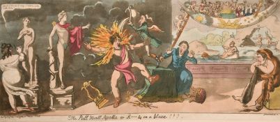 George Cruikshank (1792-1878) 'The Mermaid' + 'The Pall Mall Apollo', two hand coloured caricature