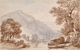 Circle of Thomas Sunderland (1744-1823) British, Wohlensee (Lake Wohlen), Canton Berne, Switzerland,