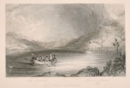 A collection of British topographical steel engravings including 'R. Sands after H. Melville Loch
