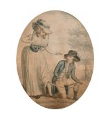 19th century, a novelty coloured print 'Fix Your Mind On Things Above', print, 8