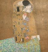 After Gustav Klimt, 'The Kiss (Der Kuss)', collotype with additional gold + silver, 11
