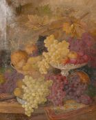 Henry Gummery (1832-1912) British, A still life of abundant fruit, with grapes and vines, oil on