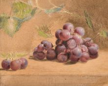 Frederick Thomas Baynes (1824-1874) A still life study of grapes with trailing vines, watercolour