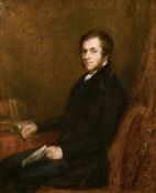 John Linnell (1792-1882) British, A portrait of a gentleman possibly Samuel Warren, oil on canvas,