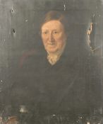 A pair of 19th century portraits of a lady and a gentleman, oil on canvas, 30