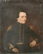 19th century, A half-length portrait of a military officer, oil on canvas, 16