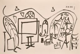 After Picasso circa 1955, 'From the Carnet Californie, L'Atelier de la Californie Technik',