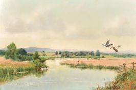 Lionel Rouse circa. 1981, 'The Rother, Fittleworth, Sussex', oil on board, signed and inscribed, 24