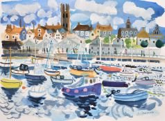 Alan Furneaux (b. 1953) 'Penzance Harbour', Watercolour on paper, signed and inscribed verso, 11.