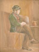 Erskine Nicol (1825-1904) A scene of an elderly gentleman in a tavern, watercolour,