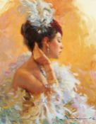 Konstantin Razumov (b.1974) Russian, 'The Diamond Earing', signed oil on canvas 16