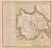 A set of three antique maps, Yorkshire, Hertfordshire and Rickmansworth, approximately all 6