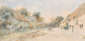 Leyton Forbes (act. 1900-1925) 'The Pedlars Cart', watercolour, signed, 10