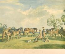 After Sir Alfred Munnings, 'A Summer Evening Cliveden', A colour print, 19