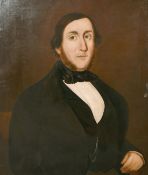 19th century, A head and shoulders portrait of a gentleman, oil on canvas, 30