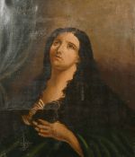 19th century, Study of a fallen Madonna, oil on canvas, 30