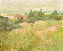 Lionel Bulmer (1919-1992) 'Blithe Heath', oil on board, signed with galley label verso, 20
