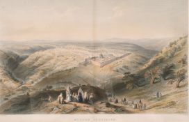 J. C. Armytage after W. H. Bartlett, 'Modern Jerusalem' a colour print, 9.5