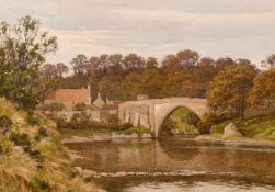 William Baptiste Baird (1847-1917) American, 'The Bridge of Don Near Aberdeen', oil on canvas,