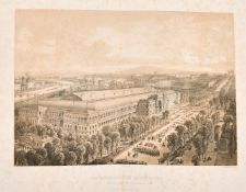 Benoist et Ciceri, 'Vue Generale des Expositions (Paris)', tinted lithograph, 13