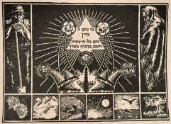 Herman Fechenbach (1897-1986) Allegorical print (1922), woodblock print, signed in pencil, 11.5