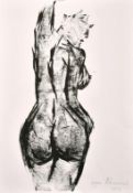 Iryna Atamaniuk, three mixed media studies of female nudes, each signed and dated '2017', 22