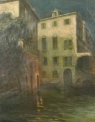 Italian School (early 20th century) A Venetian Backwater, oil on canvas, indistinctly signed l.r.,