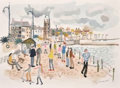 Alan Furneaux (b. 1953) 'Penzance Prominade', watercolour on paper, signed and inscribed verso,