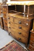 A George III mahogany bowfront chest of drawers