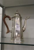 A Georgian style silver coffee pot