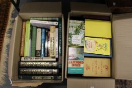 Two boxes of assorted books