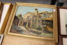 Jack Cross The Boat Yard oil on board