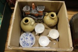 Meissen coffee cups with a saucer and other decorative china