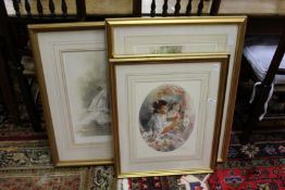 Gordon King four limited edition colour prints depicting young ladies in romantic settings