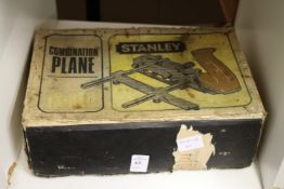 A Stanley combination woodworking plane, boxed