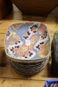 A quantity of Japanese imari dishes and plates