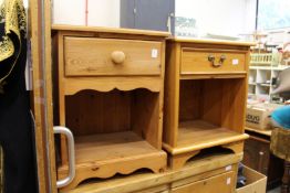 Two pine bedside chests