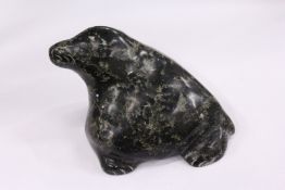 A carved Eskimo/Inuit hardstone seal