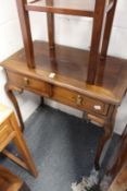 A good Chinese two drawer side table or desk on cabriole legs