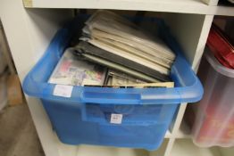 A box of assorted stamps