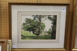 Robert Kipping Castle Gardens Wallingford watercolour