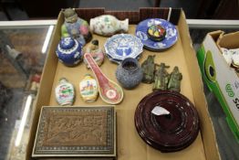 Collection of Eastern and Chinese porcelain and collectable items