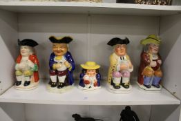 A group of Toby jugs