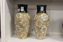 A pair of Royal Doulton Slaters patent vases