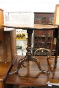 George III mahogany circular tilt top tripod table