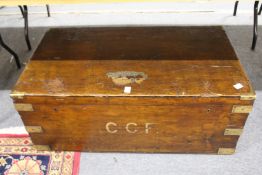 An old brass bound trunk