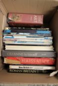 A box of Art and Antique reference books